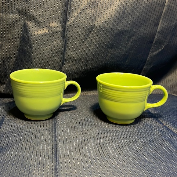 Fiestaware Vintage Retired Sea Foam green one Set of Two Tea Cups/coffee Mugs - Picture 5 of 7